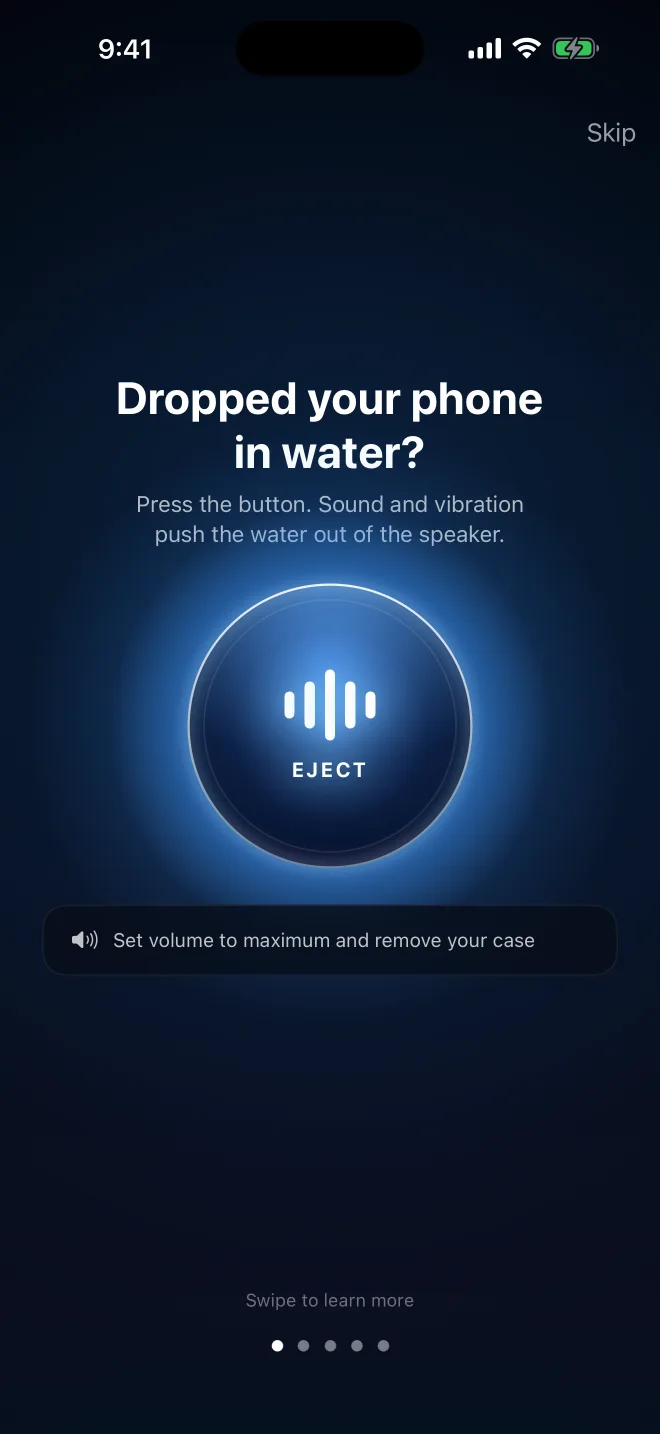 Emergency quick-help screen